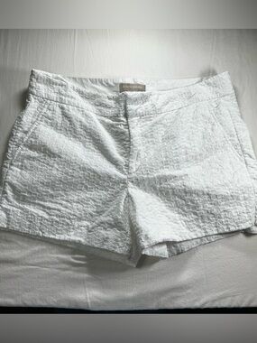 Banana Republic White Textured Jacquard Shorts, spring summer fairy cottagecore